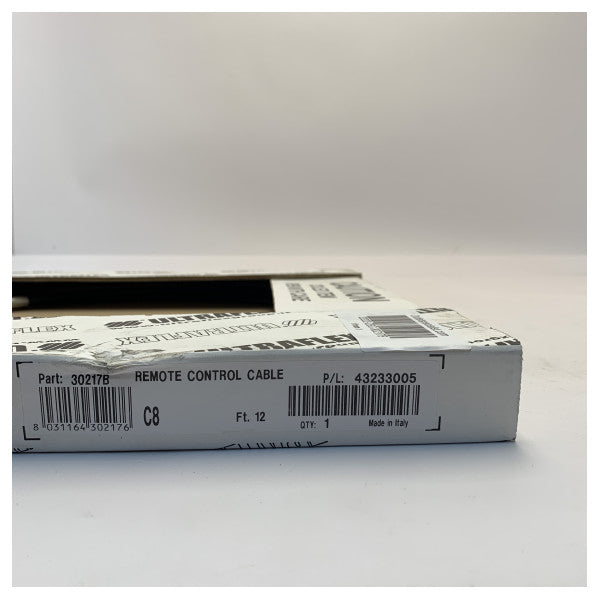 Ultraflex 30217B Trwały morski kabel sterujący - odporny na korozję zdalny sterownik silnika, 12 stóp