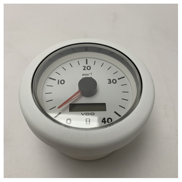 VDO Viewline N02012110 tachometer hour counter 4000 RPM white