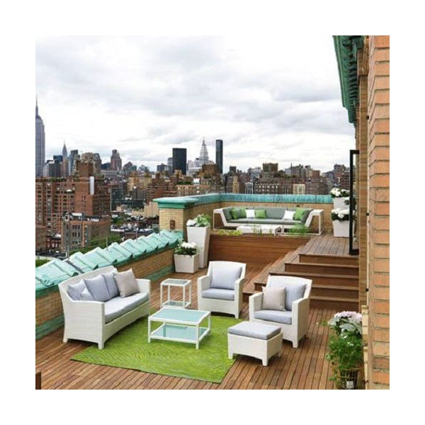 Cadeira de vime de giz Dedon Barcelona - 027-001-083