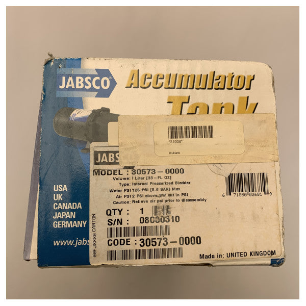 Jabsco Accumulateur Tank 1L avec membrane - 30573-0000