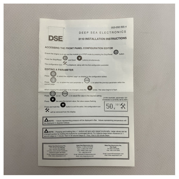 Deep Sea Electronics 3110-001-01 control display