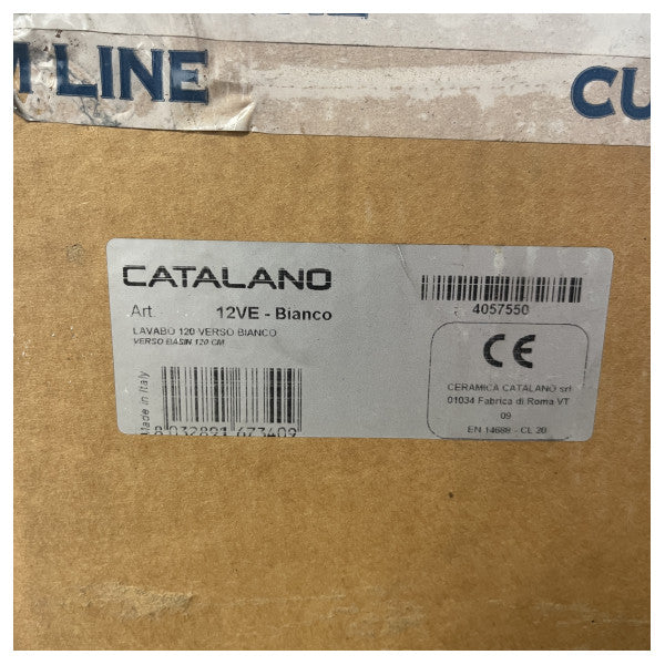 Catalano 12VE Verso 120 Weißes Keramik-Waschtischbecken für die Schifffahrt - Langlebiges & modernes Waschbecken für die Schifffahrt
