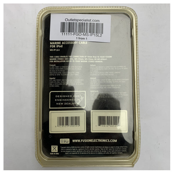Apple iPod Fusion Marine Stereo Kablo 1.5m - Tekne Ses Sistemleri için Dayanıklı Su Geçirmez Konektör