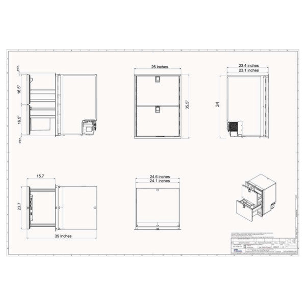 Isotherme DR160 2 Schubladen Gefrierschrank 12/24 V 160L Edelstahl - 3160BC1C0000