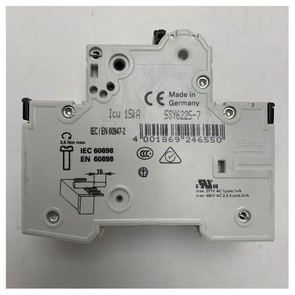 سيمنس 5SY6225-7 مفتاح كهربائي أوتوماتيكي 2P 25A 2TE