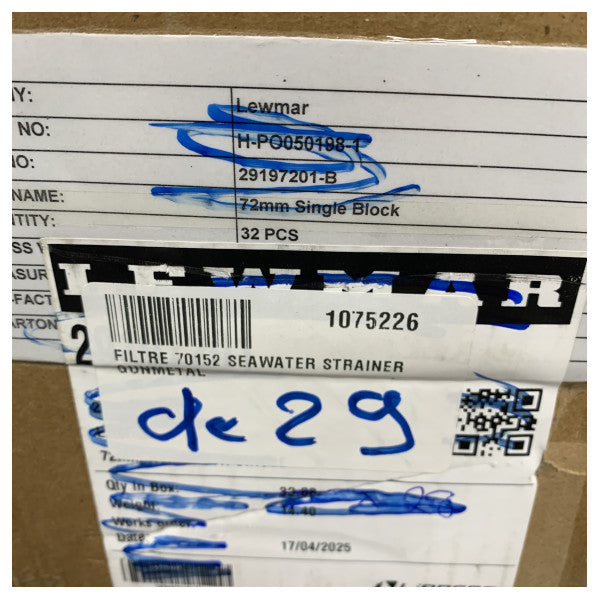 Dometic Filtro de agua de mar de latón marino - 9108403041 