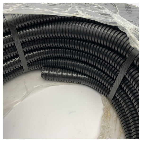 Gewiss Conduit de câble marin flexible de haute qualité - 32mm noir, résistant aux UV et à l'eau salée, rouleau de 25m
