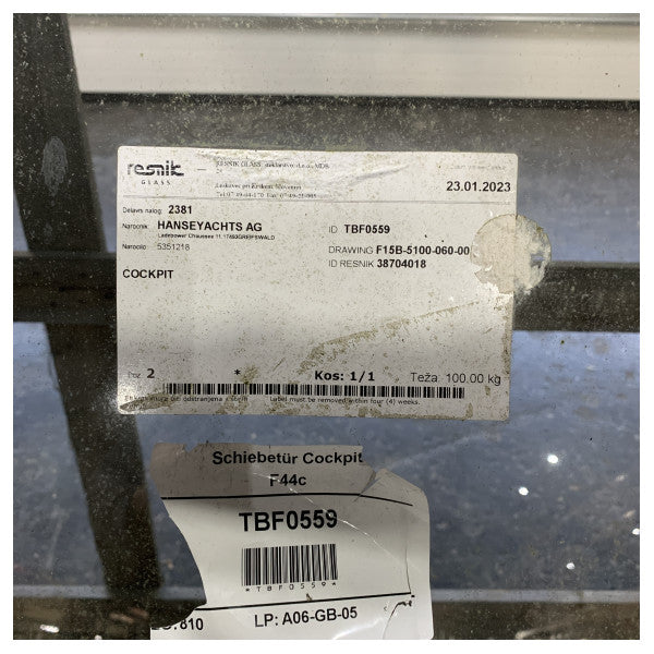 Πόρτα βεράντας από ανοξείδωτο χάλυβα Resnic Fjord με καμπύλη συρόμενη κατασκευή και γυαλί - TBF0559 