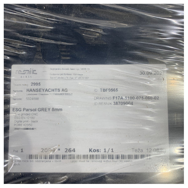 Bateau à moteur ouvert Fjord Trend Marine 52 montage latéral en verre pour insertion de coque côté tribord - TBF0565 