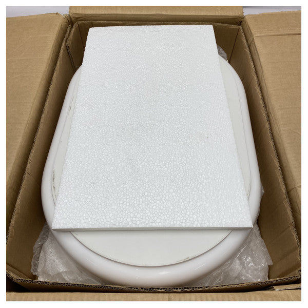 حوض غسيل بحري بيضاوي متين من أنطونيو لوبي بايبر - حوض سيراميك أبيض للقوارب والبيئات الرطبة - M06705ABIA