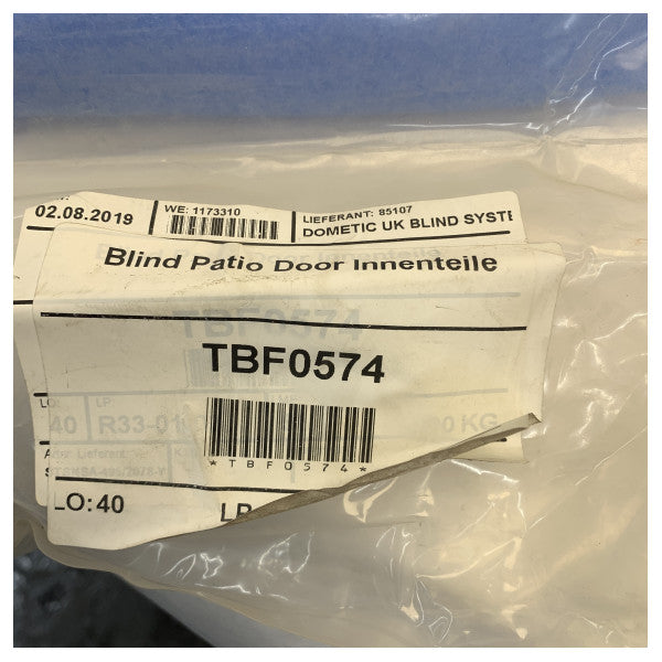 Dometic OceanAir Indre Patio Dør mørklægningsskærm hvid - STSNSA 495 x 2078 mm 