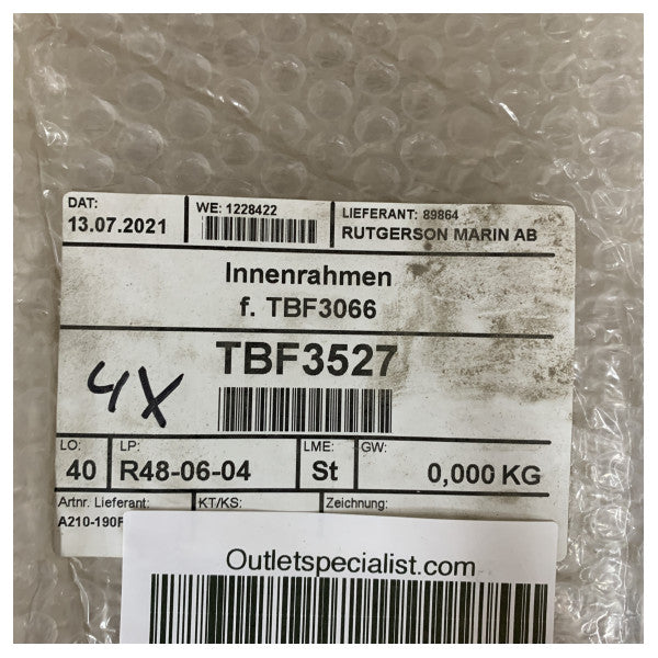 ラトガーソン A210-190FR ポートライト内フレーム ステンレススチール 