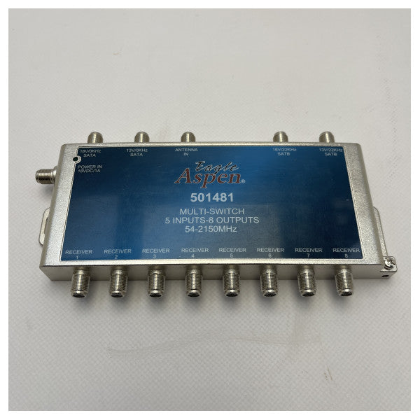 Aspan 501481 5x8 сателитен мутипревключвател със захранващ адаптер