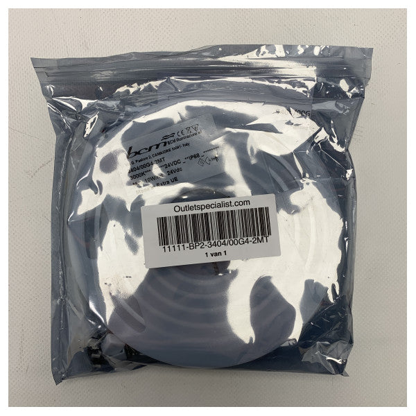 BCM LED-belysningsarmatur NeonFlex set fra oven og fra siden 10x10mm 24v - 3404/00G4-2MT