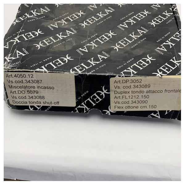 ELKA ART.4050 Parlak Krom Deniz Duş Bataryası - Esnek Hortumlu Dayanıklı, Kompakt Tekne Bataryası