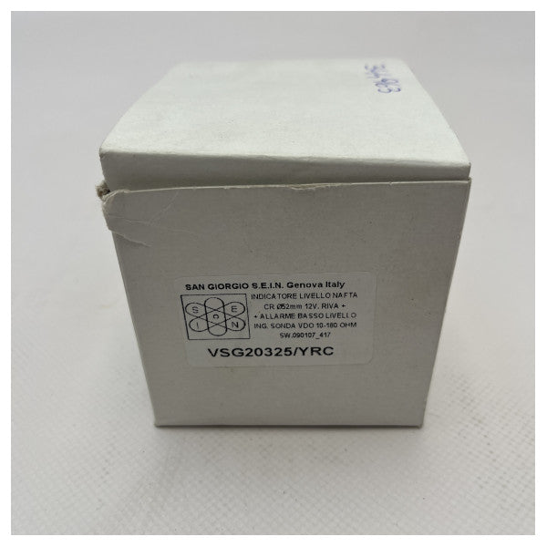 Riva Naphtha Marine Indicateur de niveau de carburant 12V - 52mm Compatible avec les capteurs VDO - VSG20325/YRC