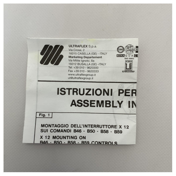 Interruptor de seguridad del acelerador de motor UltraFlex X12 - 34543Q