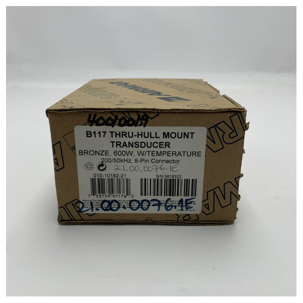 Transductor de casco verdadero Garmin Airmar de bronce de 0 grados B117 - 010-10182-21 