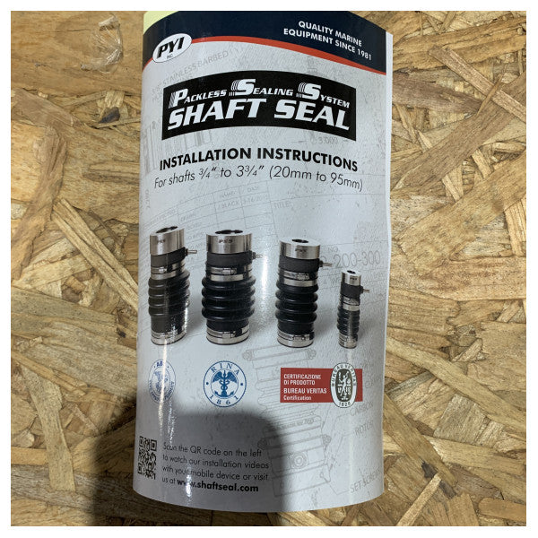 GRP propellaksystem med D45 mm rustfritt stålaksling - Tetninger og lagre - TMP0214 