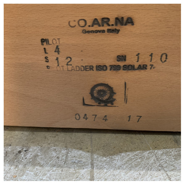 Biscaya Pilot Ladder - Kestävät merenkulun tikkaat, joissa on liukastumista estävät puiset tikkaat laivoille ja veneille.