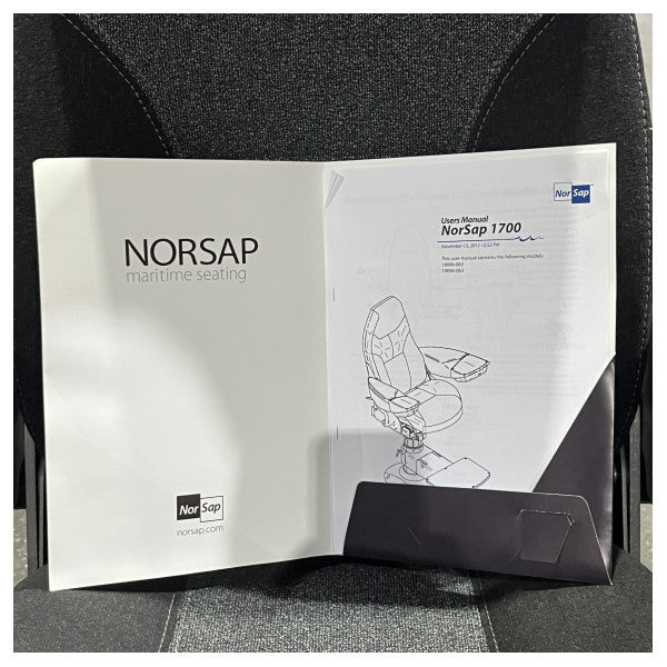 Norsap NS1700 Pilotstol med justerbart sitsstöd svart 