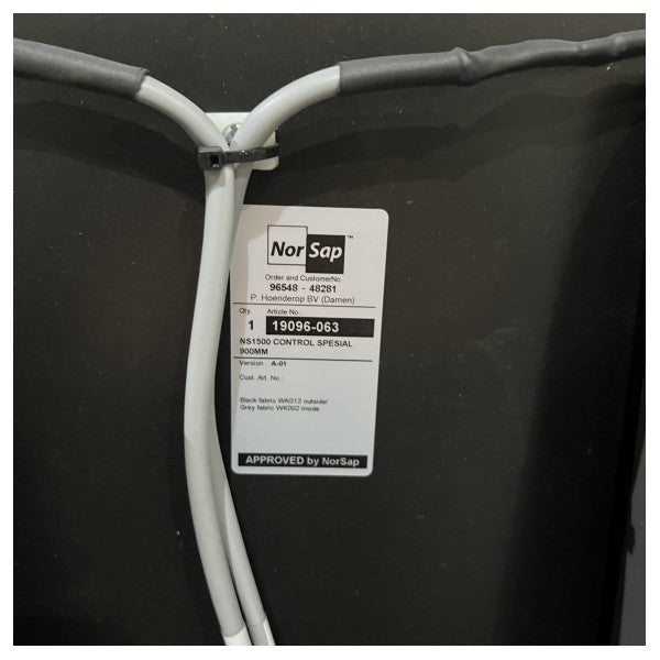 Norsap NS1700 Pilotstol med justerbart sitsstöd svart 