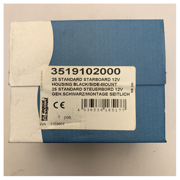 Aqua Signal sarja 25 vihreä navigointivalo tyyrpuurin puolella musta - 3519102000