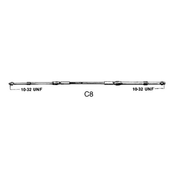 Ultraflex C8 9ft 2,44m Câble de direction en acier inoxydable - 35377