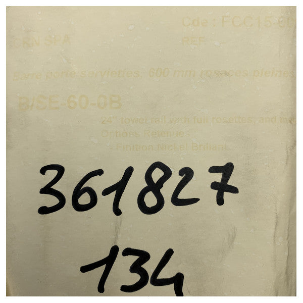 Volevatch B/SE-60-0B 600 mm porta asciugamani in nichel