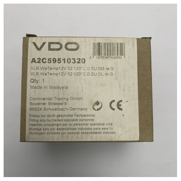 VDO 36553 Gauge de température 12V noir 52 mm - A2C59510320