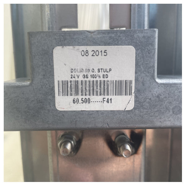 Плъзгаща се врата от неръждаема стомана с електрическа щора 24V H2150 x W1270 mm