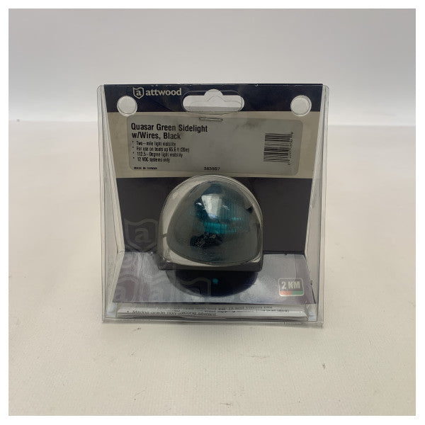 アトウッド・クエーサー・グリーン・スターボード・ナビゲーション・ライト ブラック - 3830G7