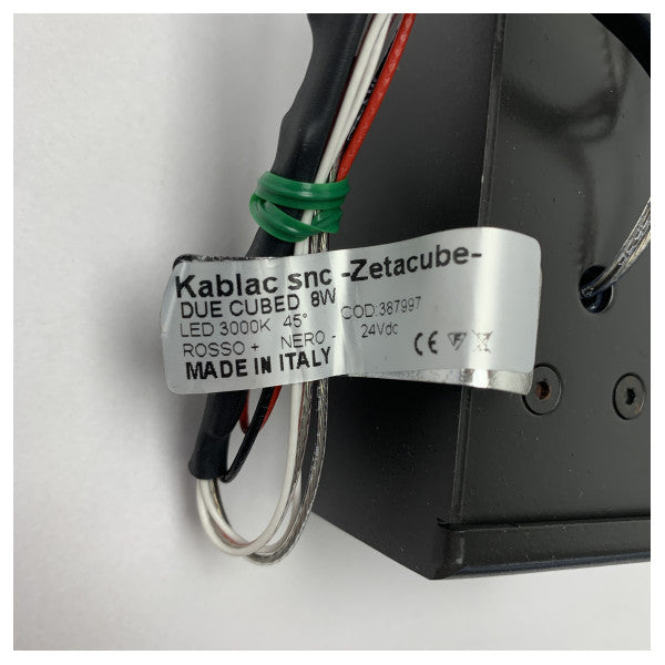 Zetacube Due Cubed 8W Black Wall Mount Lighting