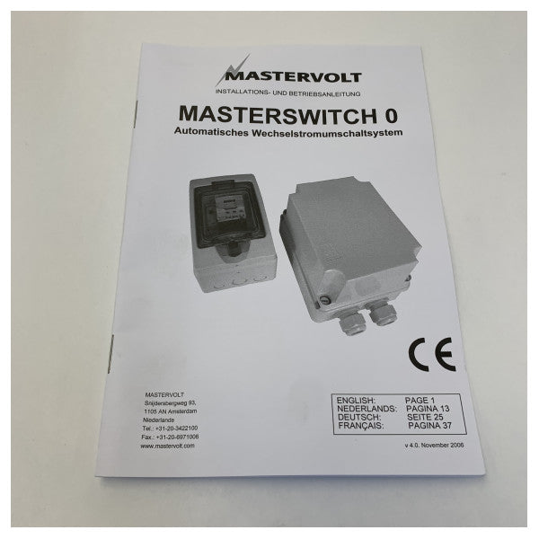 Mastervolt Master Switch Автоматичний перемикач передач 230V 125A для човнів та яхт - 55003500 