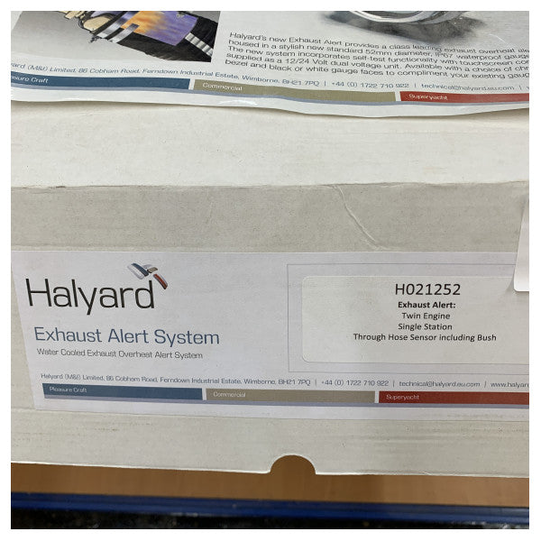 Système d'alarme de surchauffe d'échappement double Halyard (pour 2 moteurs) - H021252 