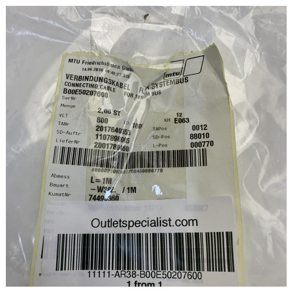 MTU B00E50207600 Sistem BUS Arayüz Kablosu Dönüştürücü 