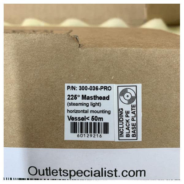 Lopolight 300-036-PRO LEDマストヘッド225度ホワイトナビゲーションライト5nm - 12/24V 