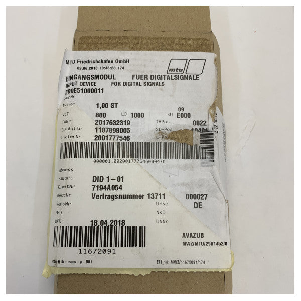 Modulo di ingresso digitale MTU per motori marini - B00E51000011 