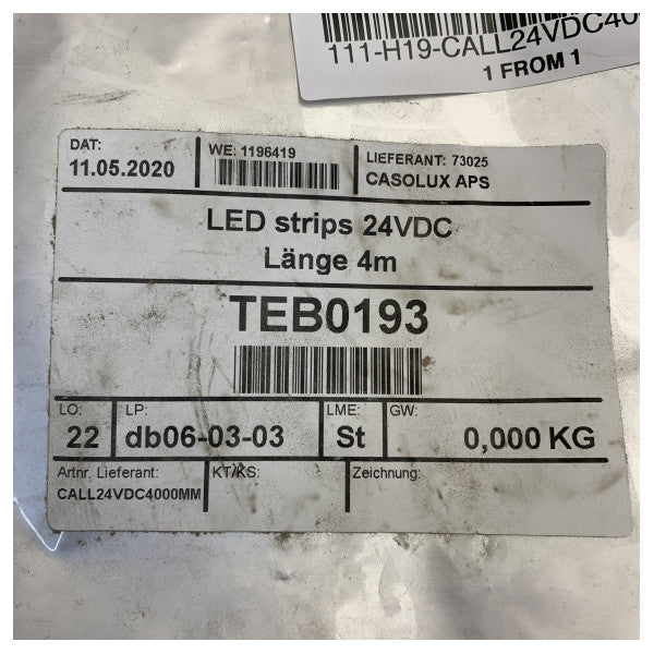 Casolux Call LED Strip Light 24V 4m Warm White - CALL24VDC4000MM 