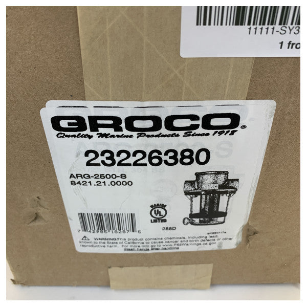 Groco Volvo Penta Groco бронзов 63 мм морски воден филтър комплект - 23226380 