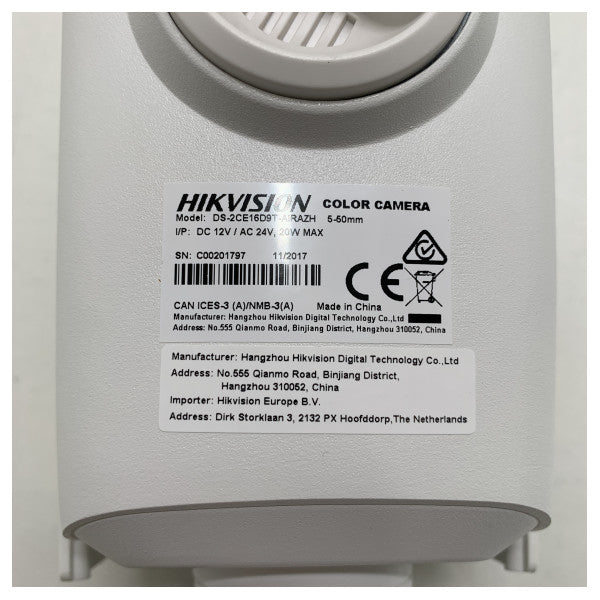 HikVision DS -2CE16D9T 5 - 50 mm Cámara IP al aire libre