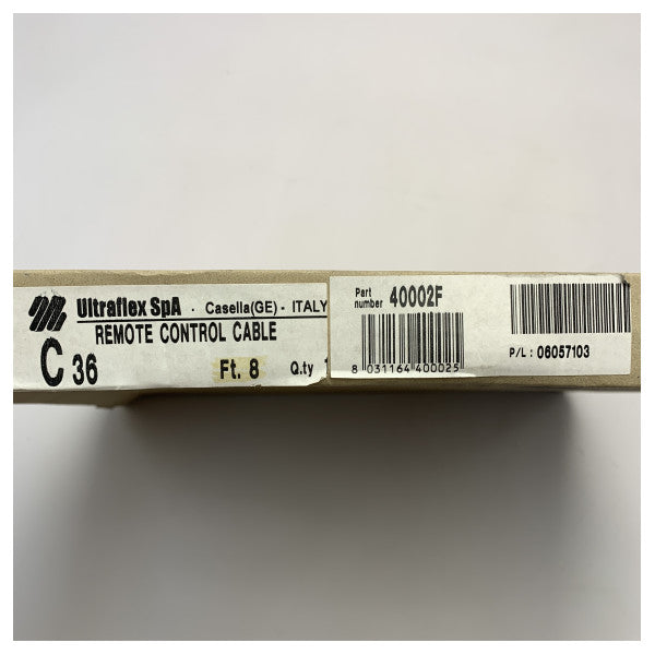 Ultraflex C36 40002F морски кабел за дистанционно управление � Издръжлив 8ft кабел за управление на лодка, устойчив на солена вода