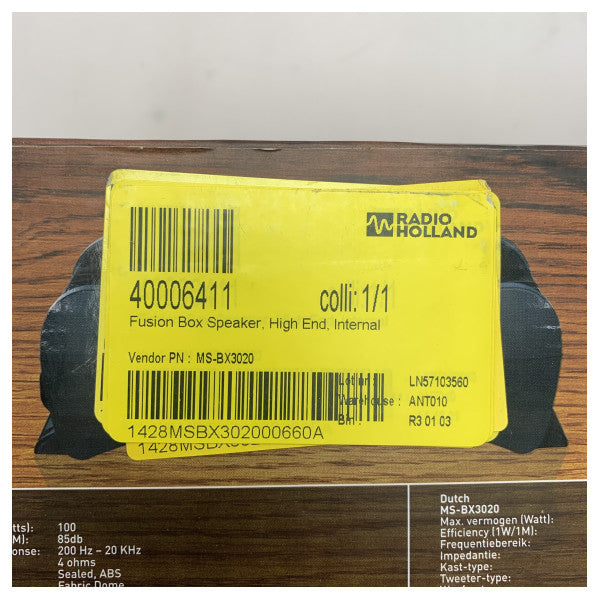 Fusion MS-BX3020 high-end kabinehøjttalere sort 3-tommer sæt