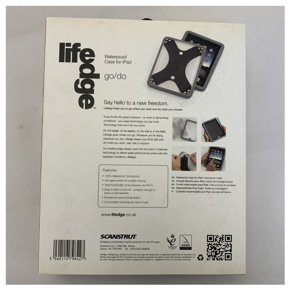 SCANSTRU IPAD 1 Black-WP-IP1-Gy / WT, étui iPad 1 étanche.