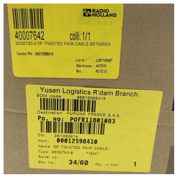 Кабель витої пари 5P для радіостанцій Furuno MF/HF 5P - 05S0793 - 05S0793