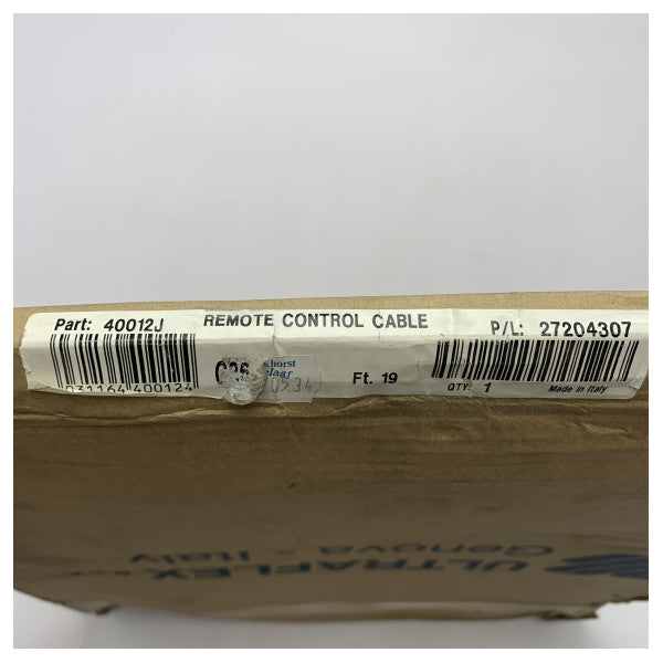 Ultraflex 40012J marin fjärrkontrollkabel - hållbar, korrosionsbeständig 5,8 m kabel för styrning av båtmotor