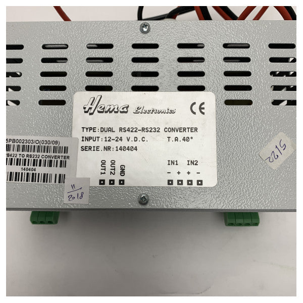 Raytheon Anschutz Dual RS422 - RS232-muunnin 12-24V DC 