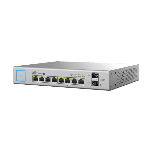 Ubiquiti UNIFI US-8-150W 8-POORT ĠESTAT POE + SWITCH 150W
