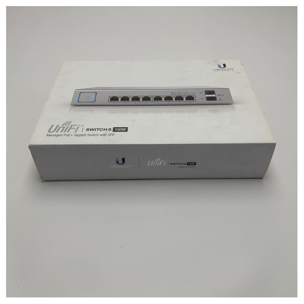 Ubiquiti UNIFI US-8-150W 8-POORT ĠESTAT POE + SWITCH 150W