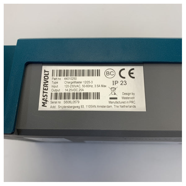 Mastervolt ChargeMaster 12/25-3 Automatisk Batterilader 12V 25A - 44010250 